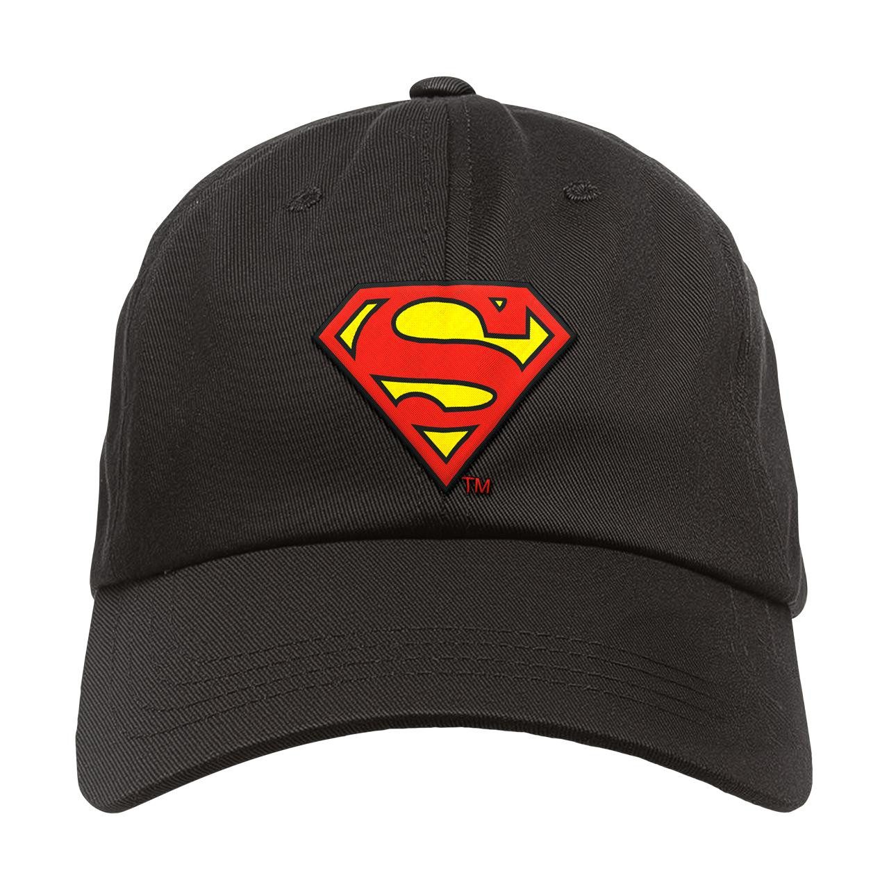 Metal Kids Baseball Cap mit Superman (Symbol) Aufdruck für Kinder (2-14 J) Druckknopf zum einfachen lösen und einstellen