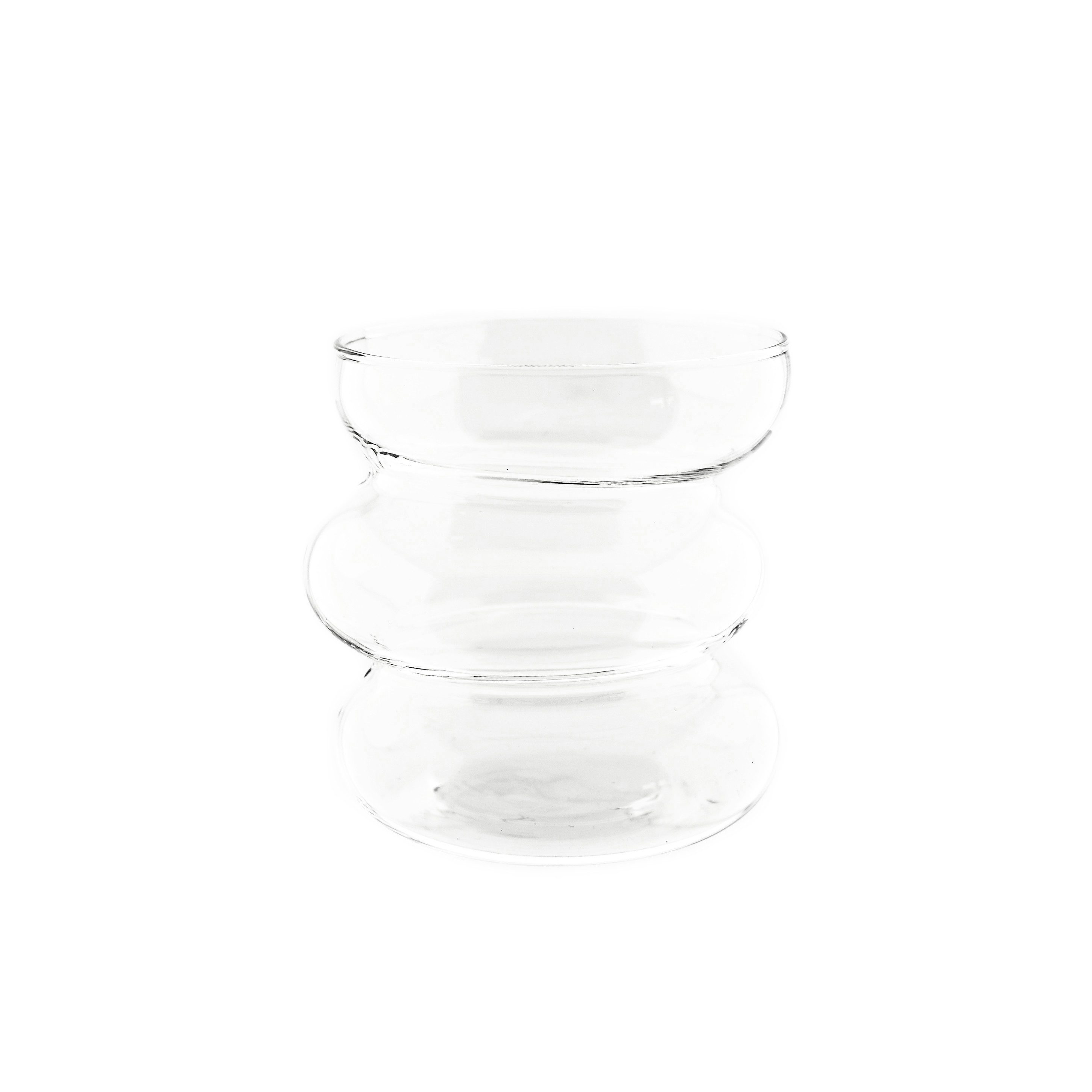 Almina Gläser-Set Trinkgläser im Bubble Design transparent 450 ml Hitzebeständig, 2-tlg.