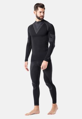 Ladeheid Funktionsunterhemd Herren Funktionsunterwäsche lang Shirt Unterhose Thermoaktiv LAGI003 (Set, mit Funktionsunterhose)