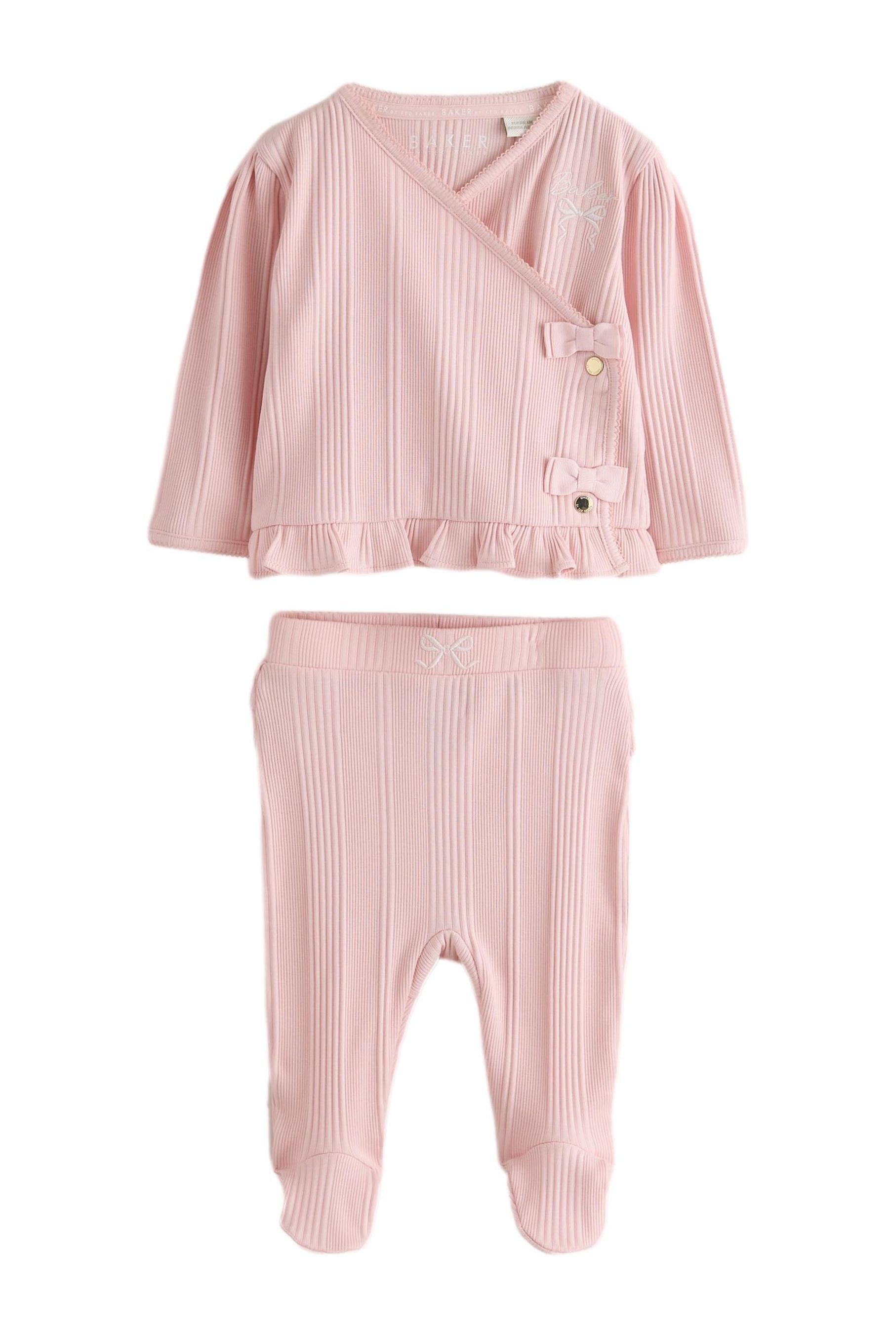 Baker by Ted Baker Langarmshirt & Leggings Baker by Ted Baker Wickel-Top & Leggings mit Füßen (2-tlg)