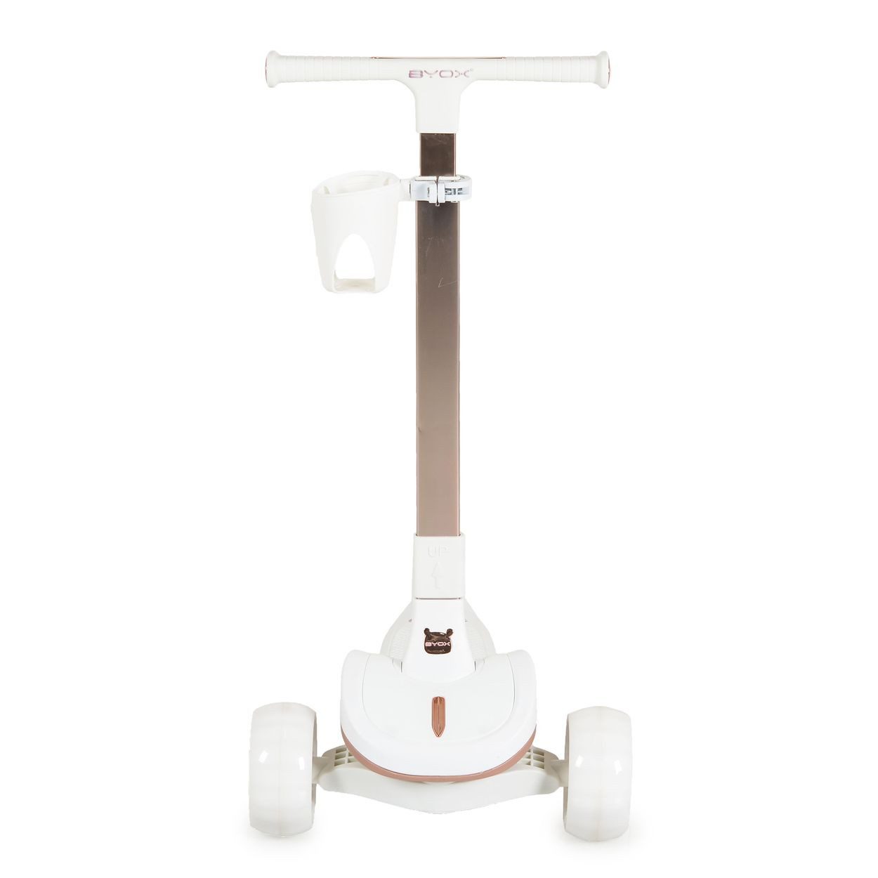 Byox Cityroller Aero, 5-fach verstellbarer Lenker, Getränkehalter, Hinterradbremse, klappbar