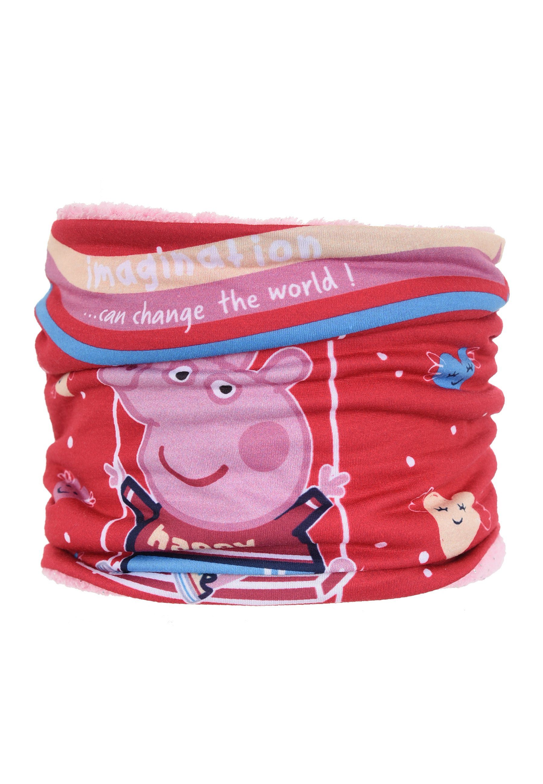 Peppa Pig Loop Peppa Wutz Kinder Mädchen Winter-Schal Schlauch-Schal, Pink