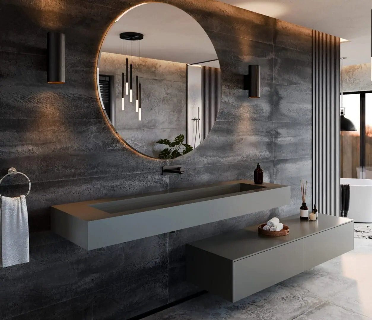 Henneke Waschtisch Corian® CuttingEdge, Fugenlos aus Mineralwerkstoff