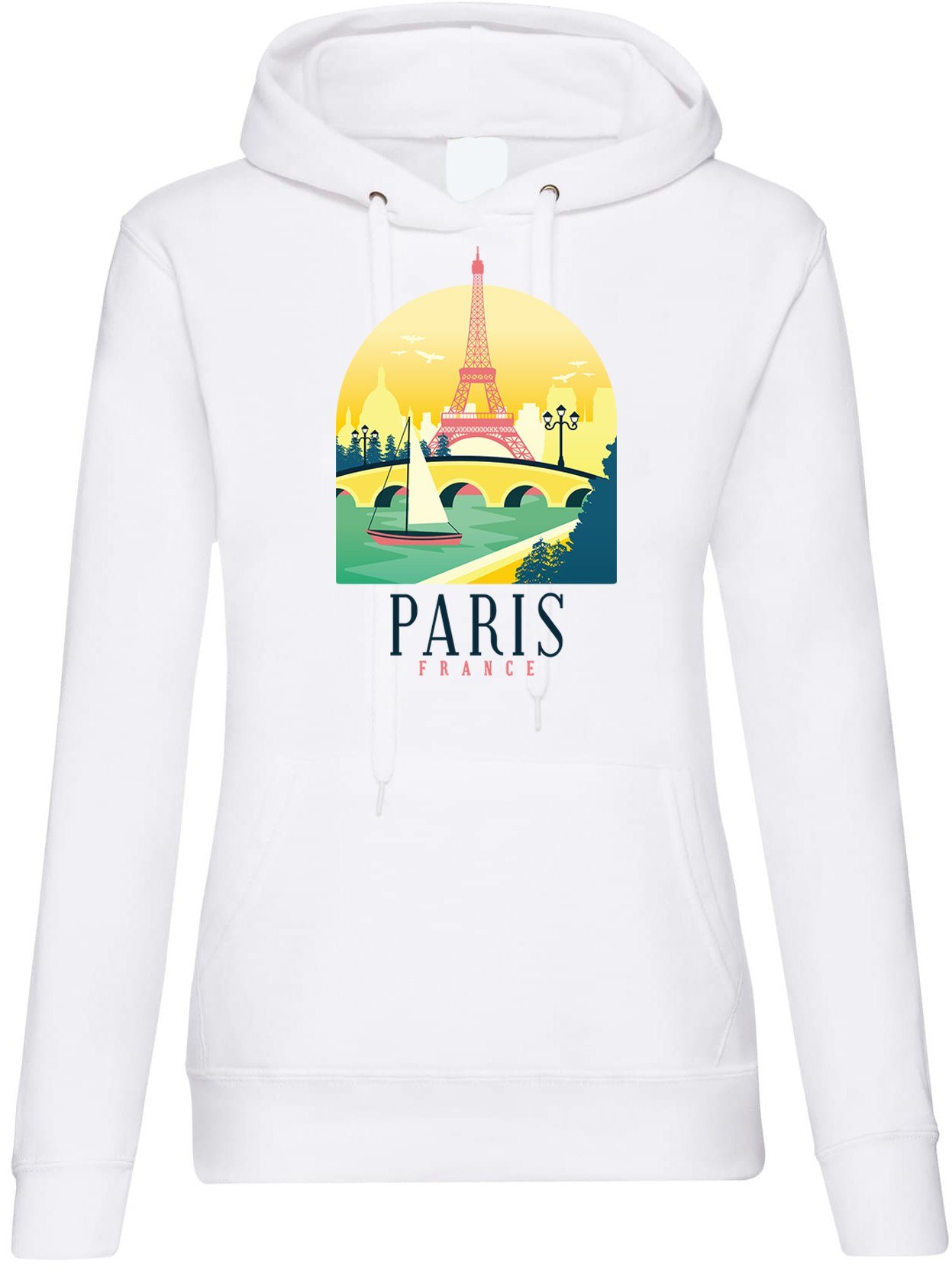 Youth Designz Kapuzenpullover Paris Frankreich Damen Hoodie Pullover mit modischem Frontprint