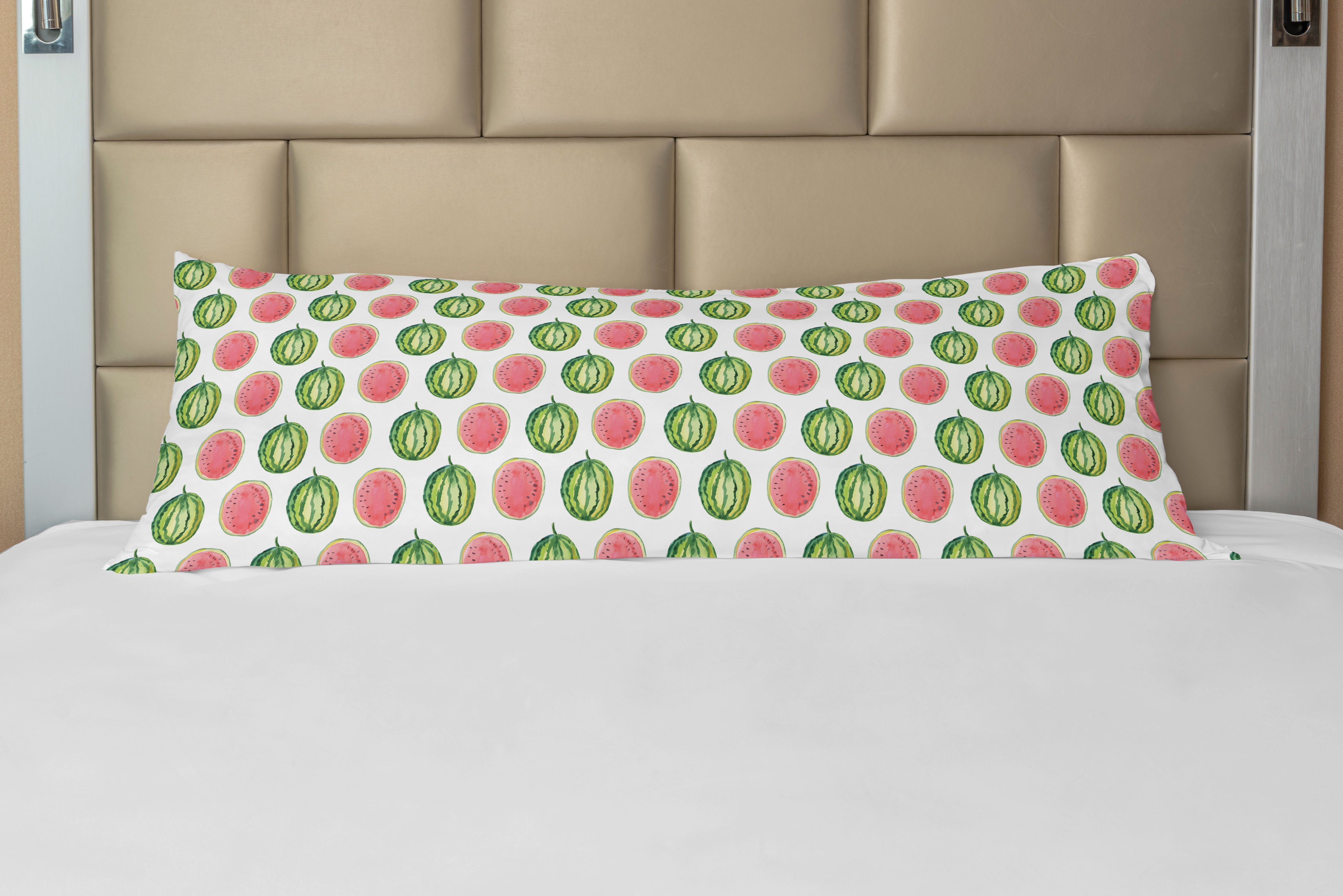 Abakuhaus, Langer Fruit Deko-Akzent Summer Wassermelone Kissenbezug, Tropic Seitenschläferkissenbezug
