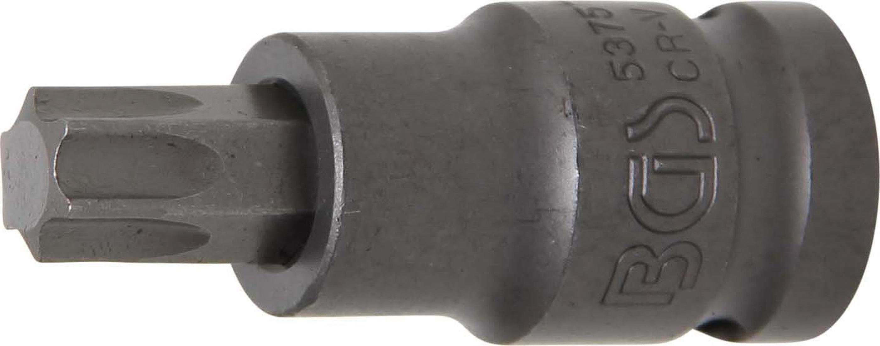 BGS technic Bit-Schraubendreher Kraft-Bit-Einsatz, Antrieb Innenvierkant 12,5 mm (1/2), T-Profil (für Torx) T55