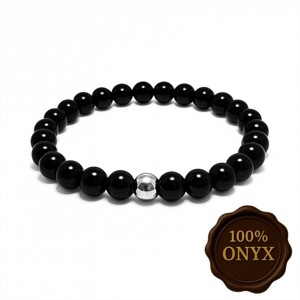 M-Punkt24 Armband ONYX für Damen (mit schwarzem Gummizug, inkl. Etui), Dame günstig online kaufen