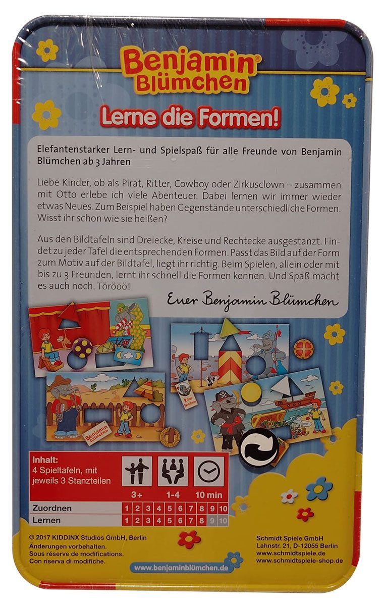 Schmidt Spiele Spiel Schmidt 51409 Benjamin Blümchen Mitbringspiel Kinderspiel in Dose, Benjamin Blümchen