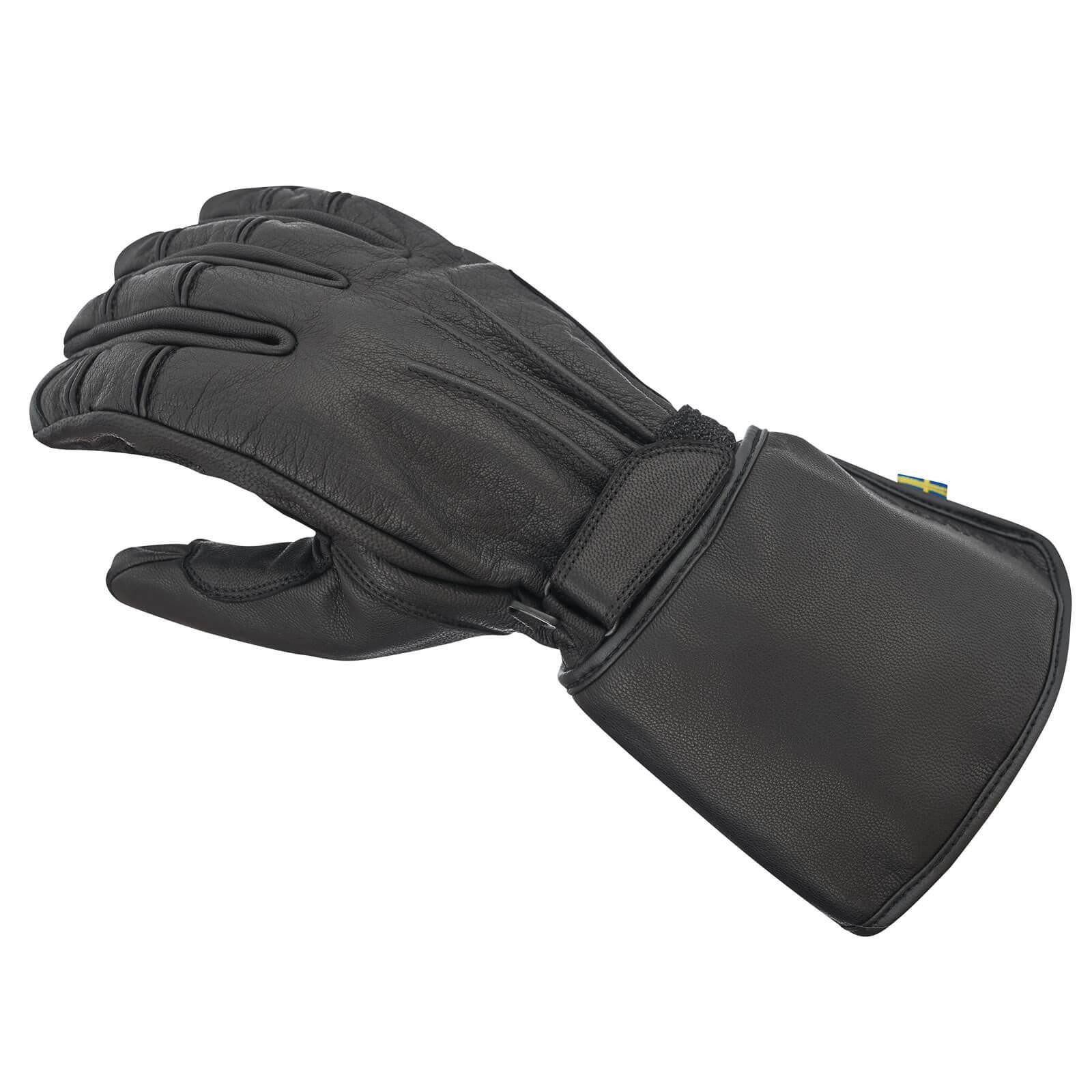 Halvarssons Motorradhandschuhe Logan V2 Leder Motorrad Handschuhe Schwarz