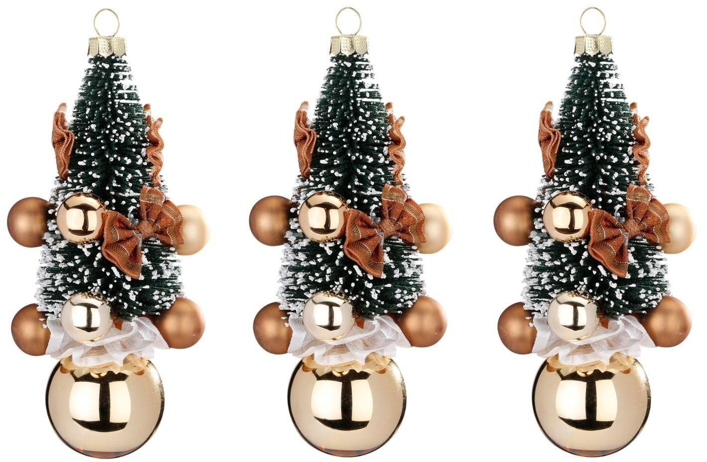 MAGIC by Inge Christbaumschmuck Champagner, Weihnachtsdeko, Christbaumschmuck (3-tlg)