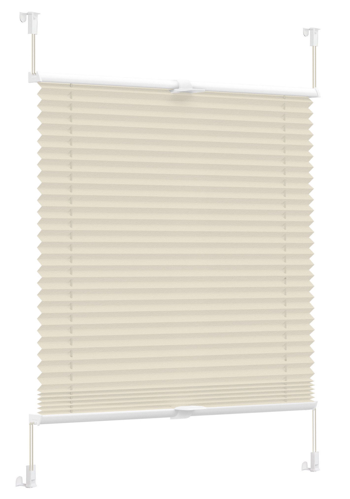 OUBO Plissee Ohne Bohren klemmfix Weiß, Klemmträger, Easyfix Faltrollo mit günstig online kaufen