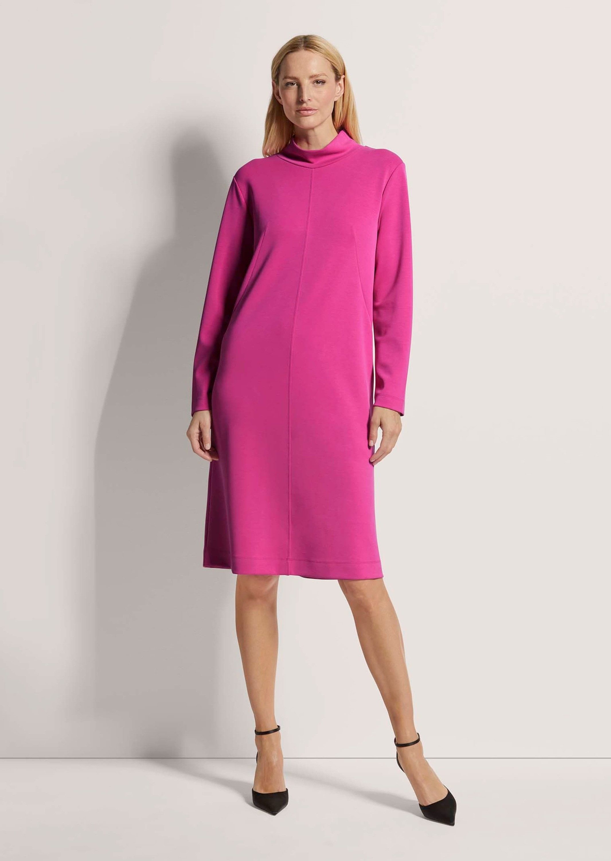 MADELEINE Midikleid Jersey-Kleid mit Stehkragen, Midilänge Kleid in figursc günstig online kaufen