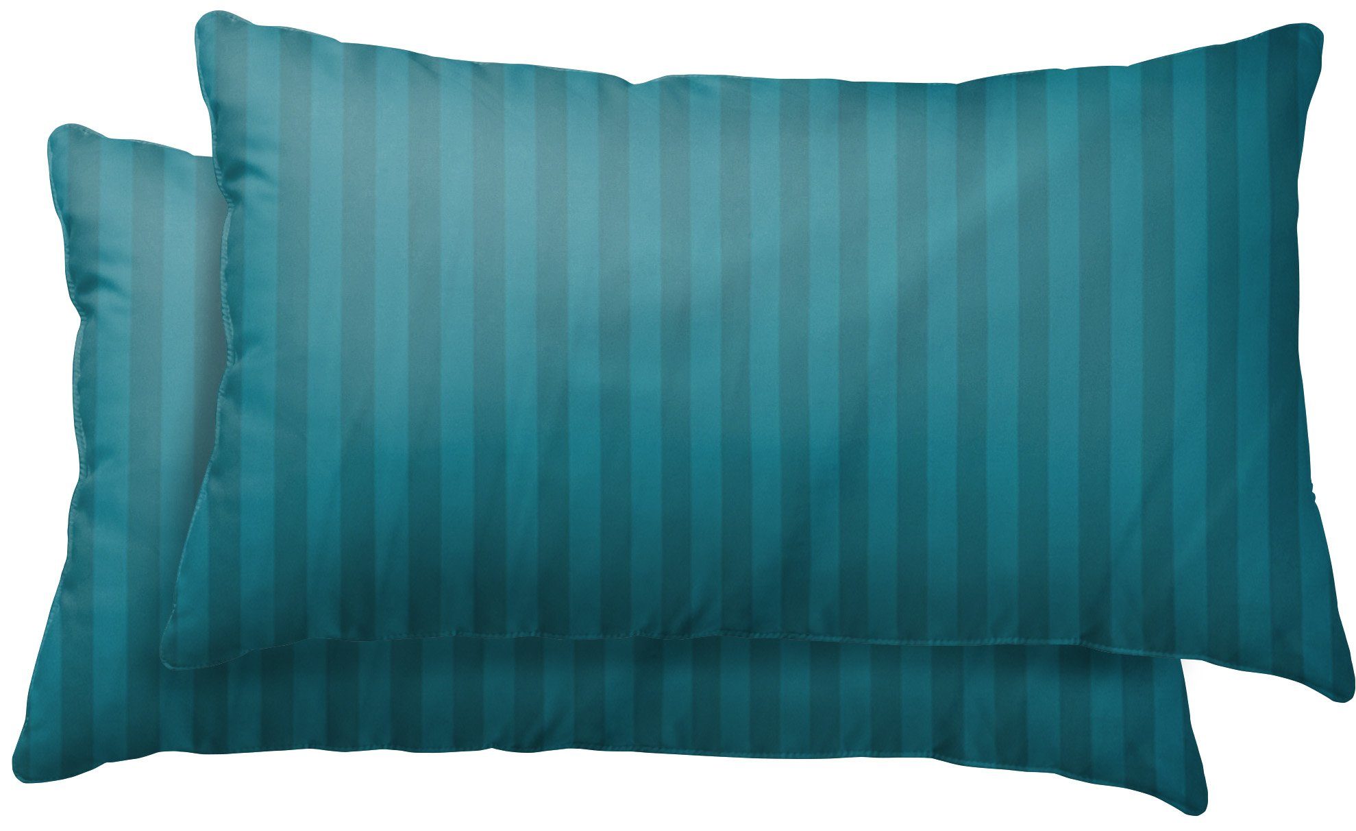 One Home Kissenbezüge Damast, (2 Stück), gestreift und elegant, mit Reißverschluss