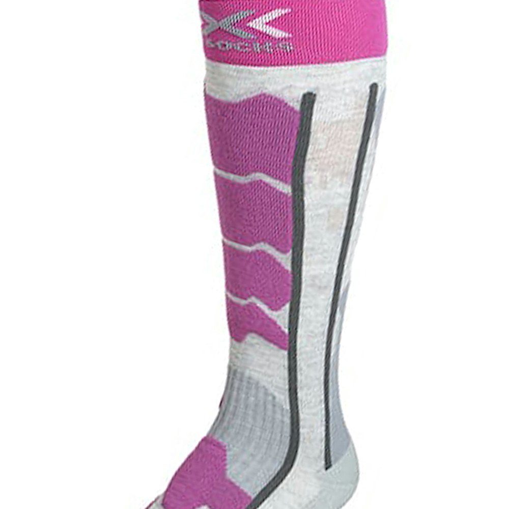 2.0 gepolsterte Control Dämpfungszonen Skisocken Women Ski X-Socks grau-lila