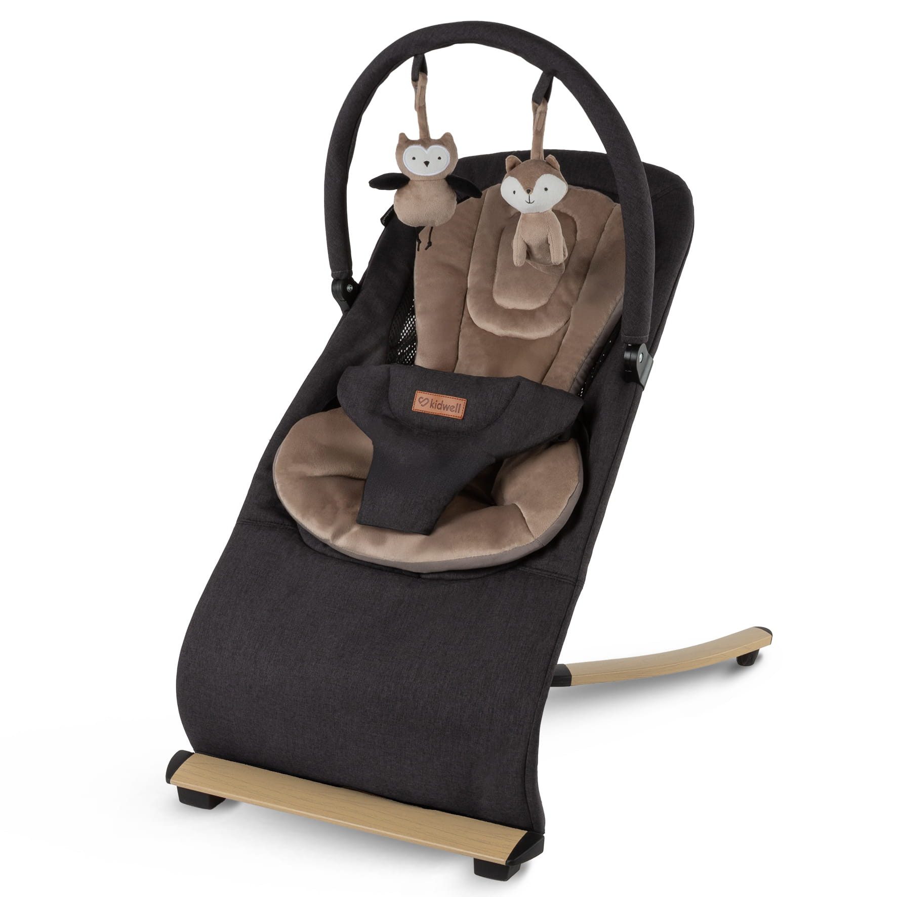 COIL Babywippe Baby Bouncer, Babyschaukel, Schaukelstuhl, 4-Stufen-Verstellung, Anti-Rutsch-Elemente, ergonomische Polsterung