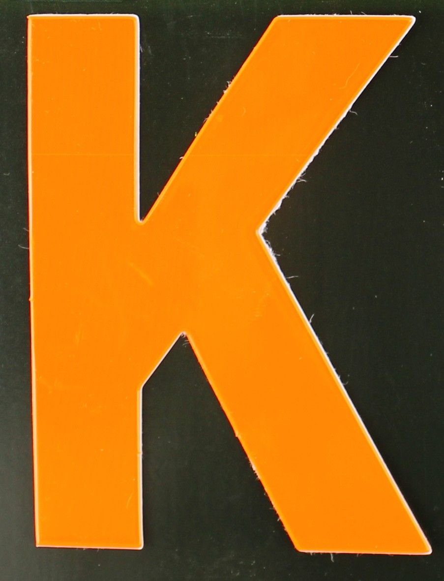 Aco Hausnummer Conacord Reflektierender Klebebuchstabe K orange K