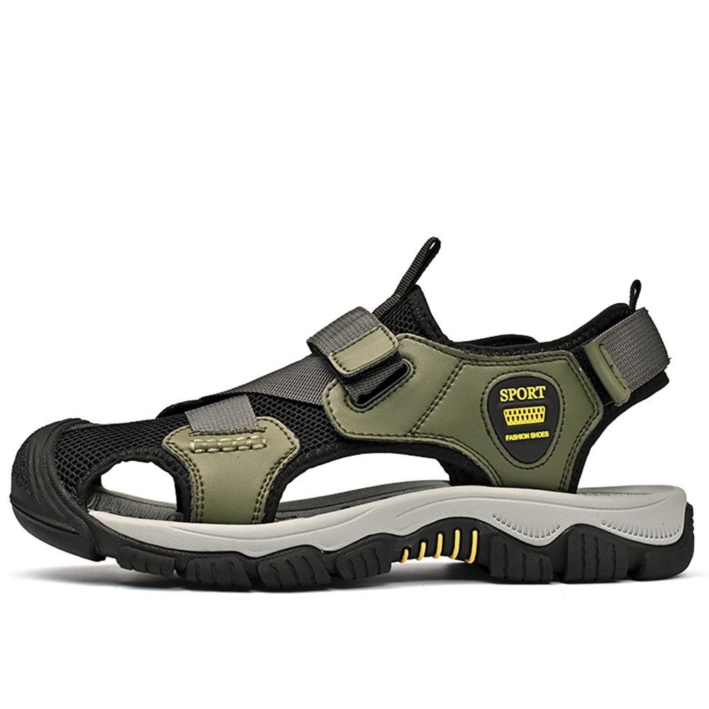 HUSK'SWARE Outdoorsandale (Leder-Mesh-Sandalen mit Klettverschluss, Komfort günstig online kaufen