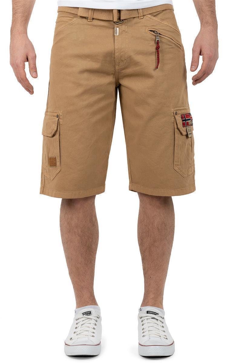 Geo Norway Shorts Casual Kurze Hose bapalaga Men (1-tlg) im Cargo Style beige