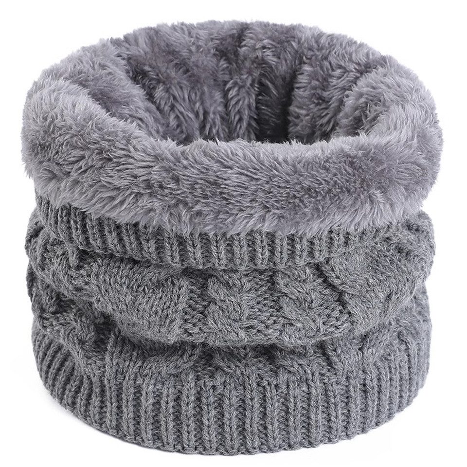 Coonoor Halswärmer Fleece Halswärmer Winddicht Thermo Gestrickt Schlauchschal, für Herren Damen Dicker Winter Kaltes Wetter Gestrickter Kreis Schal