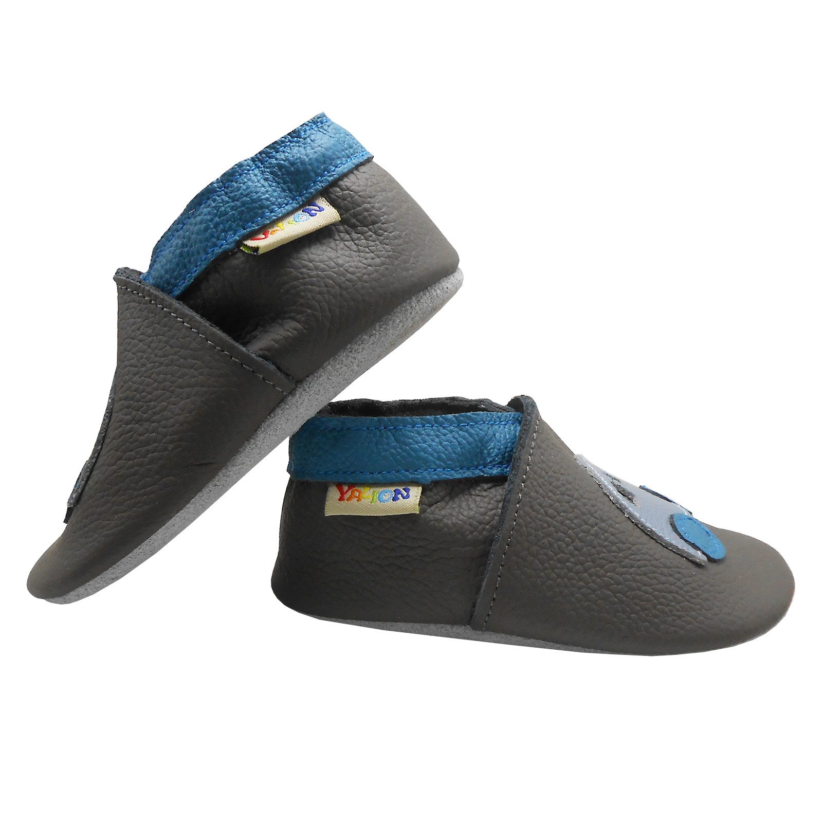 Yalion Yalion Leder Baby-Lauflernschuhe, weich, rutschfest, handgefertigt Krabbelschuh