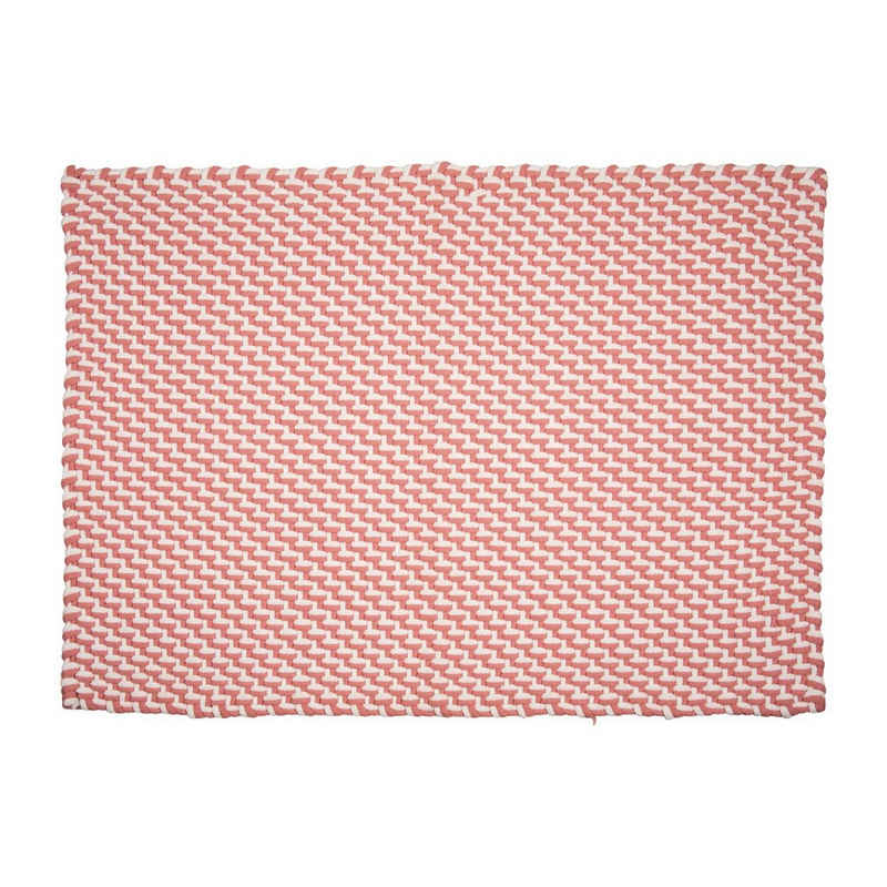 Teppich Pad Fußmatte POOL Pink / Weiß 52x72 cm, PAD