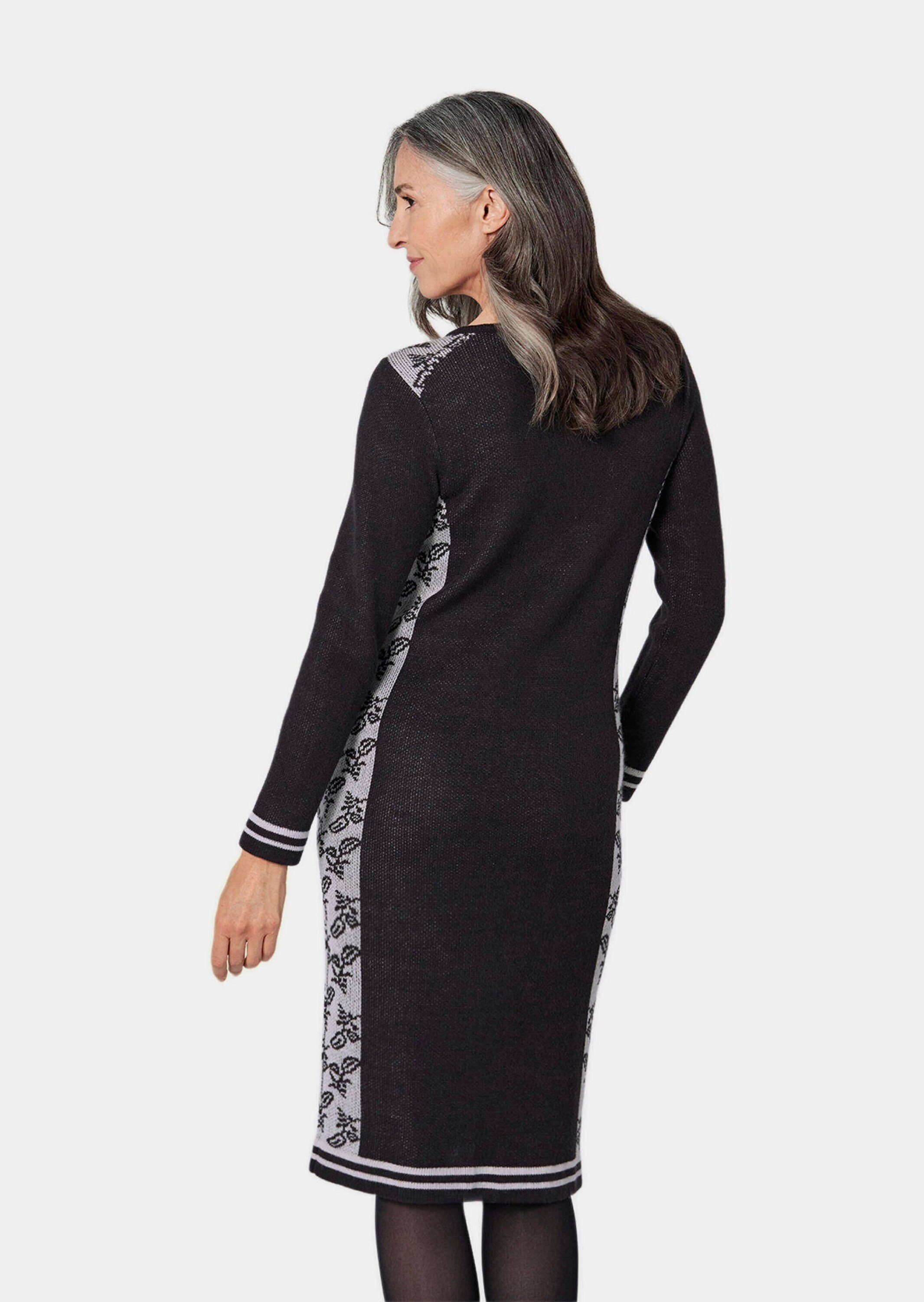 GOLDNER Strickkleid Kurzgröße: Jacquard Strickkleid