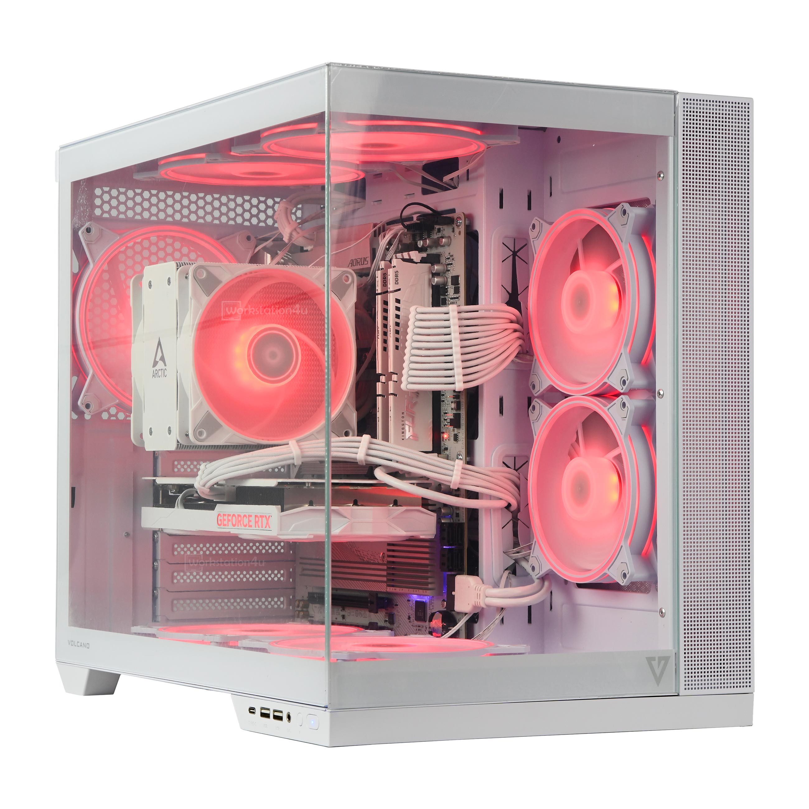 Workstation4u Modecom Volcano Panorama APEX ARGB Gaming-PC (AMD Ryzen 7 8700F, RTX 5060 Ti 16GB, 16 GB RAM, 500 GB SSD, Luftkühlung)
