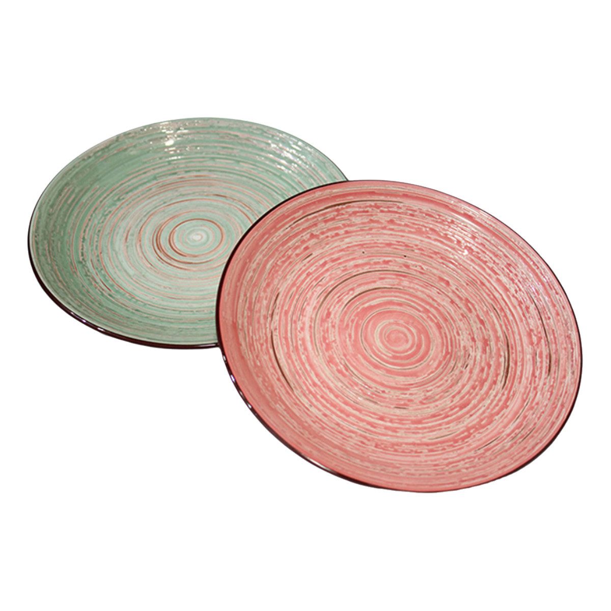 Teller Teller Geschirr Set 6 tlg Tafel Essteller Speiseteller 19 cm handgemal