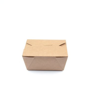 Einwegschale 50 Stück Noodleboxen (130×107×64 mm), 30 OZ, kraft, Foodbox Nudelbox Lunchbox Snack China Box Pastabox