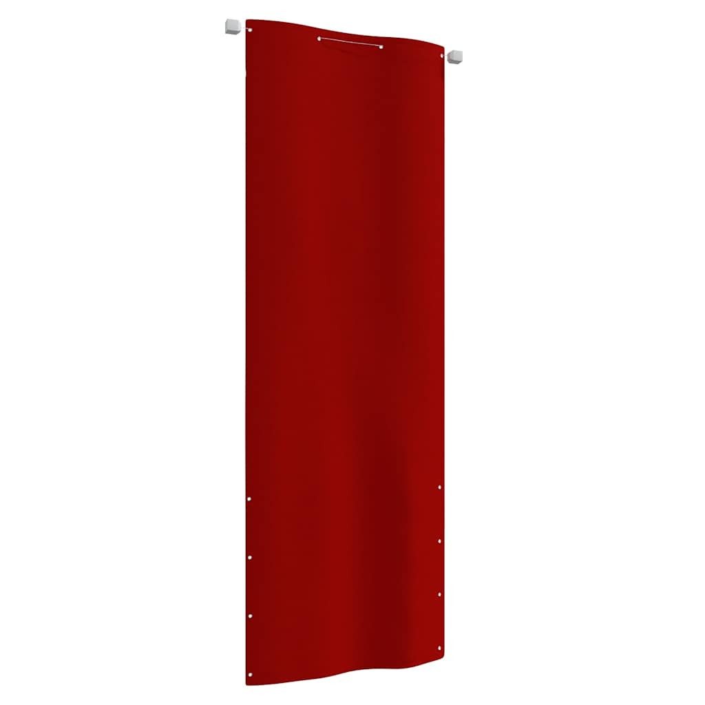 vidaXL Balkonsichtschutz Balkon-Sichtschutz Rot 80x240 cm Oxford-Gewebe (1-St)