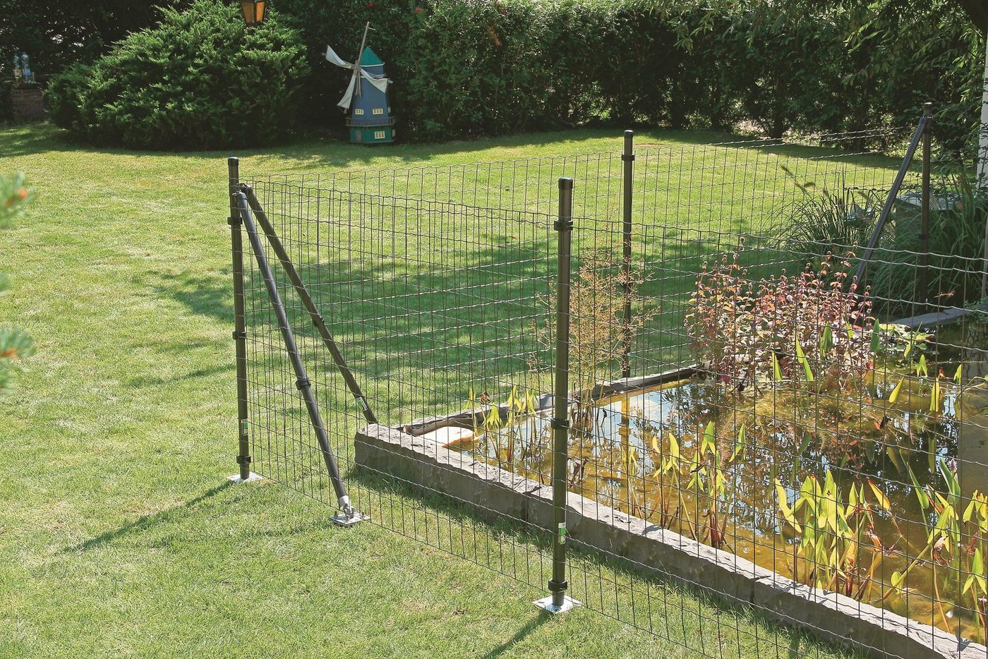 Thumbnail - Alberts Schweißgitter Fix-Clip Pro®, (Set), Höhe: 80-150cm, Gesamtlänge: 10 und 25m, mit Bodenhülsen