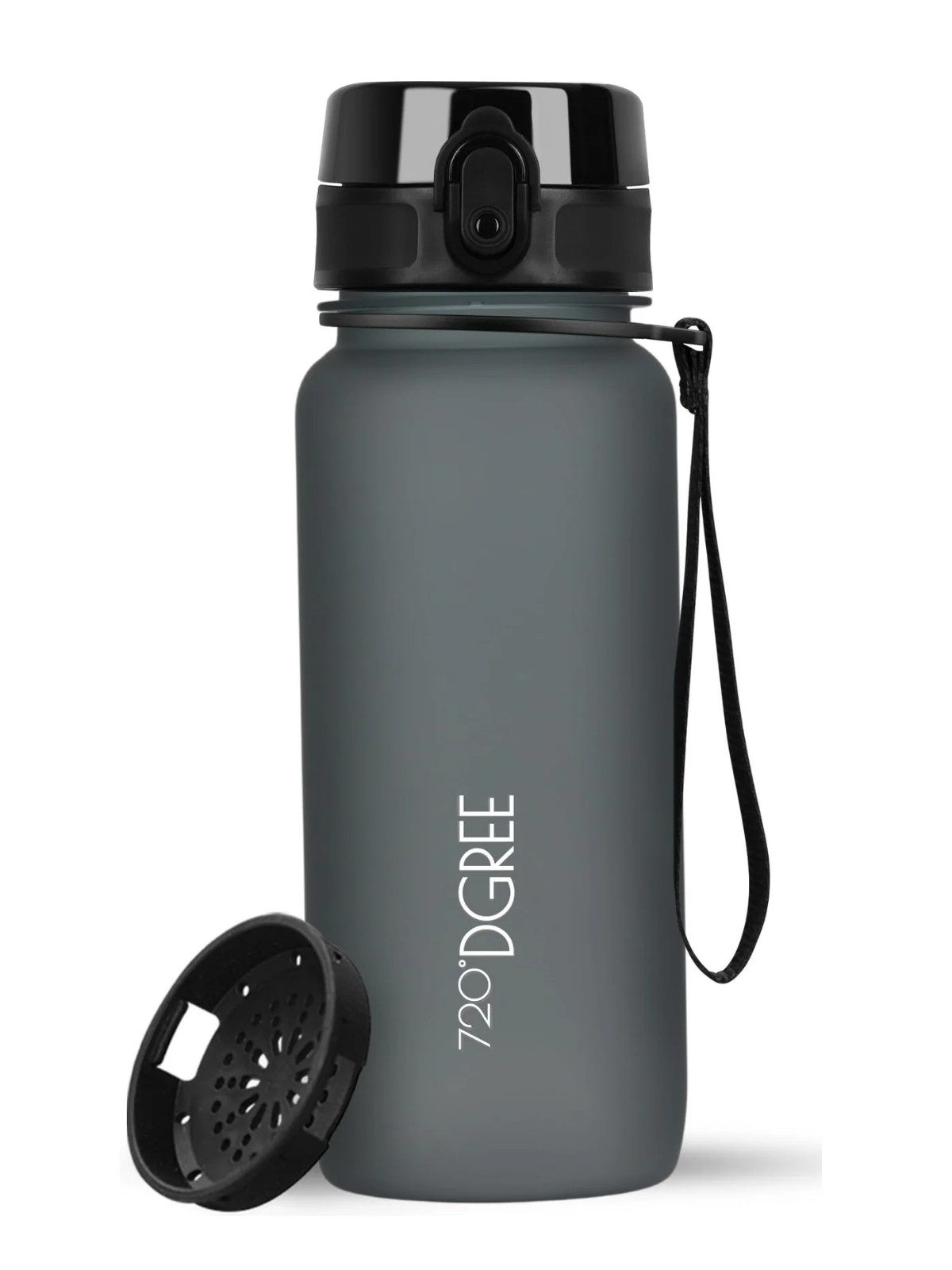 720°DGREE Trinkflasche Trinkflasche uberBottle softTouch mit Sieb midnight black 0,5l