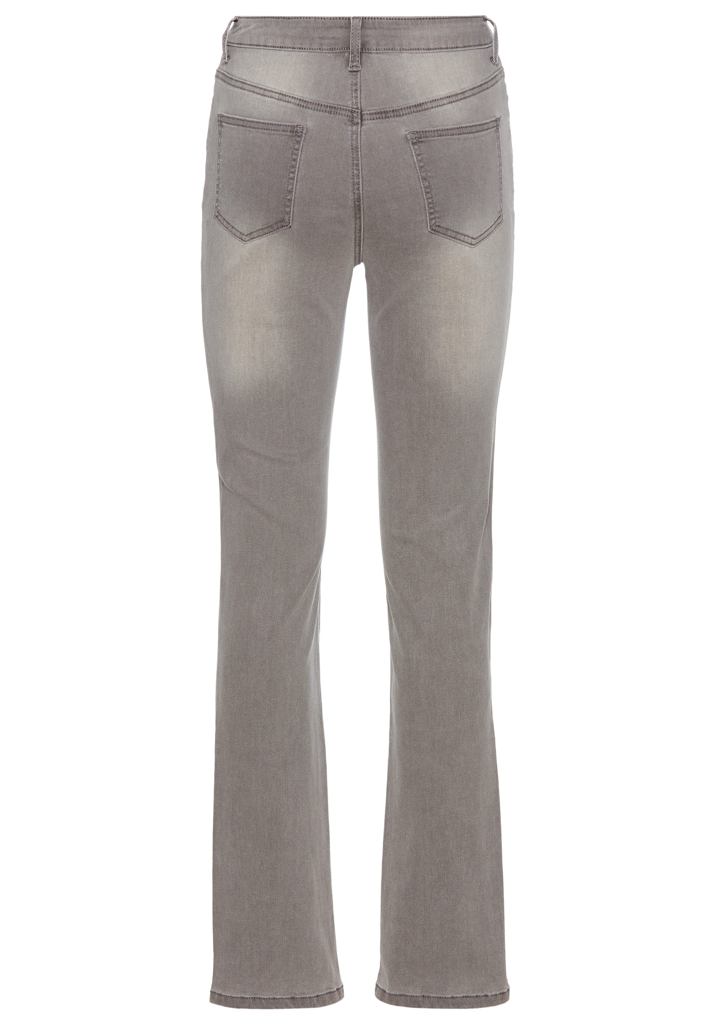 Arizona Gerade Jeans Ultra-Stretch Used-Look-Waschung