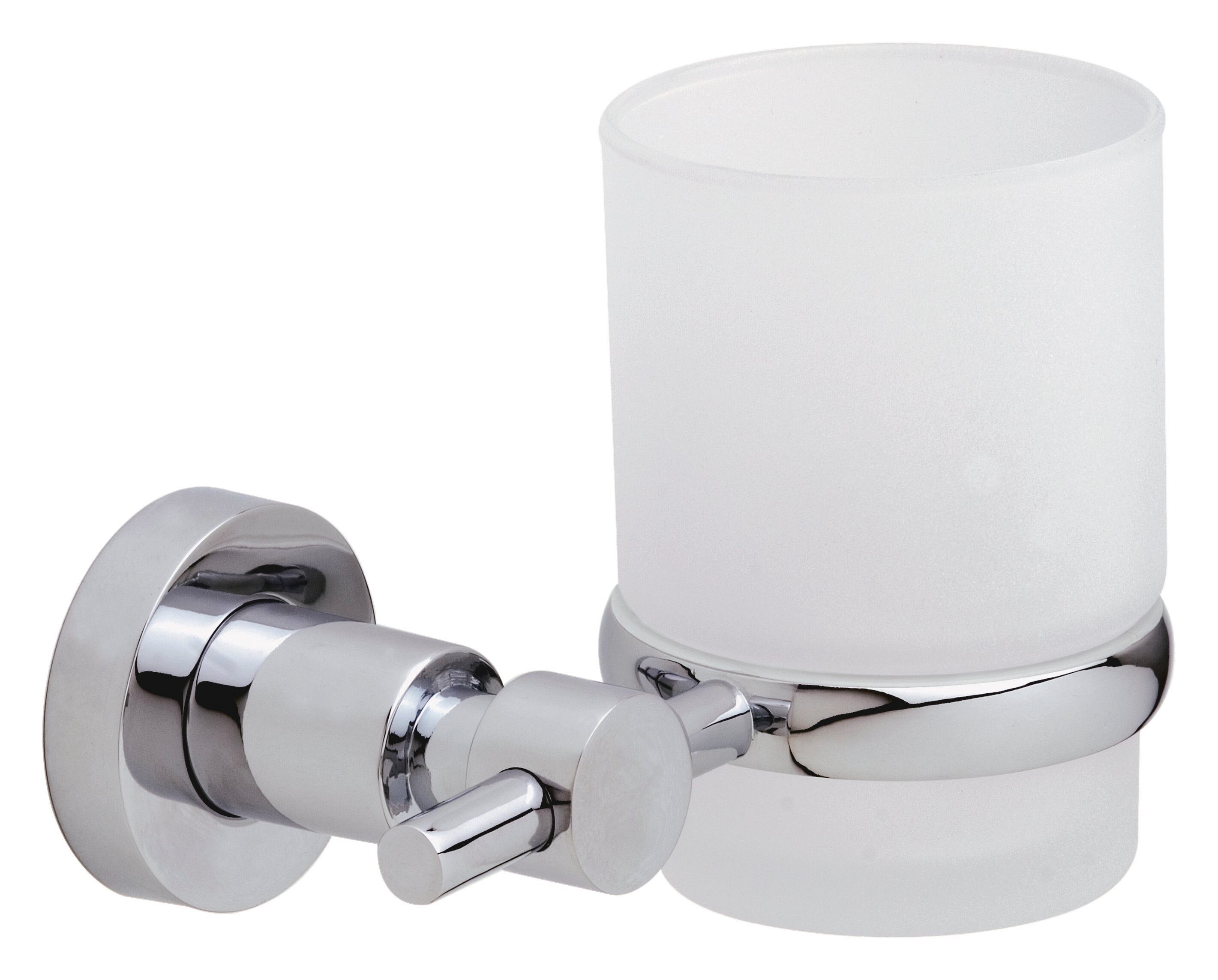 tesa Подставки для зубных щеток 1x tesa LOXX Zahnbürstenhalter Edelstahl, (Komplett-Set, 2-St), chrom-weiß 10 cm : 13 cm : 9,5 cm