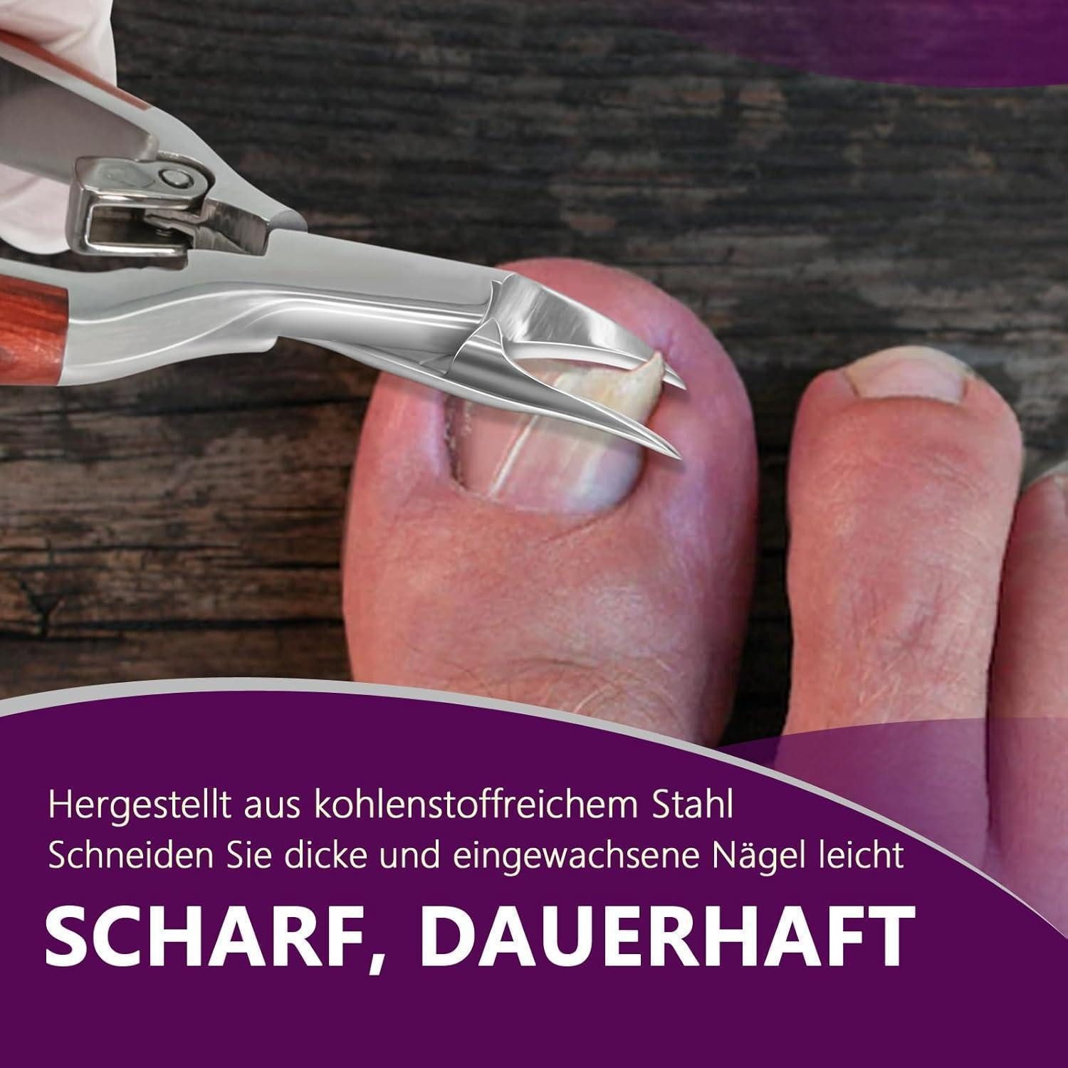 LuxusKollektion Nagelschere Nagelschere für Dicke Zehennägel, Scharfe Edelstahl
