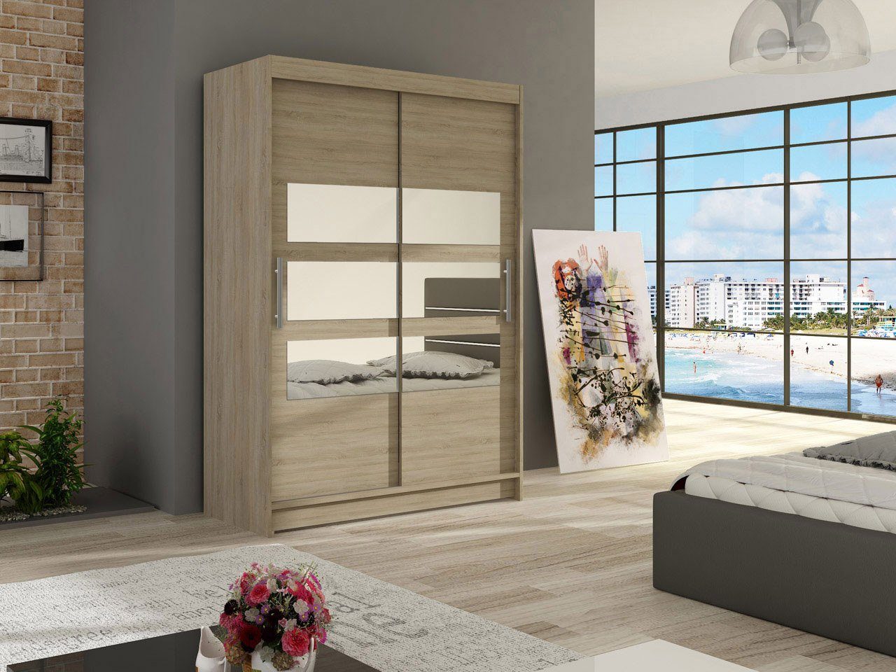MIRJAN24 Kleiderschrank Miami V (mit Spiegel, günstig online kaufen