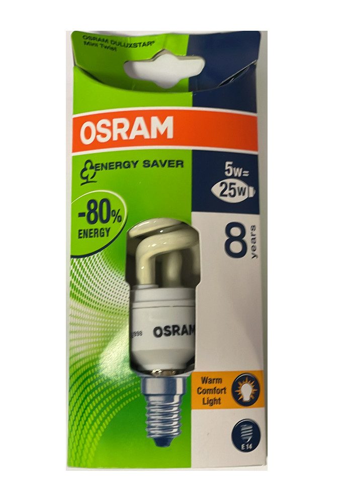 Osram Spezialleuchtmittel Duluxstar Mini Twist Leuchte Lampe E14 5W=25W - warm weiß