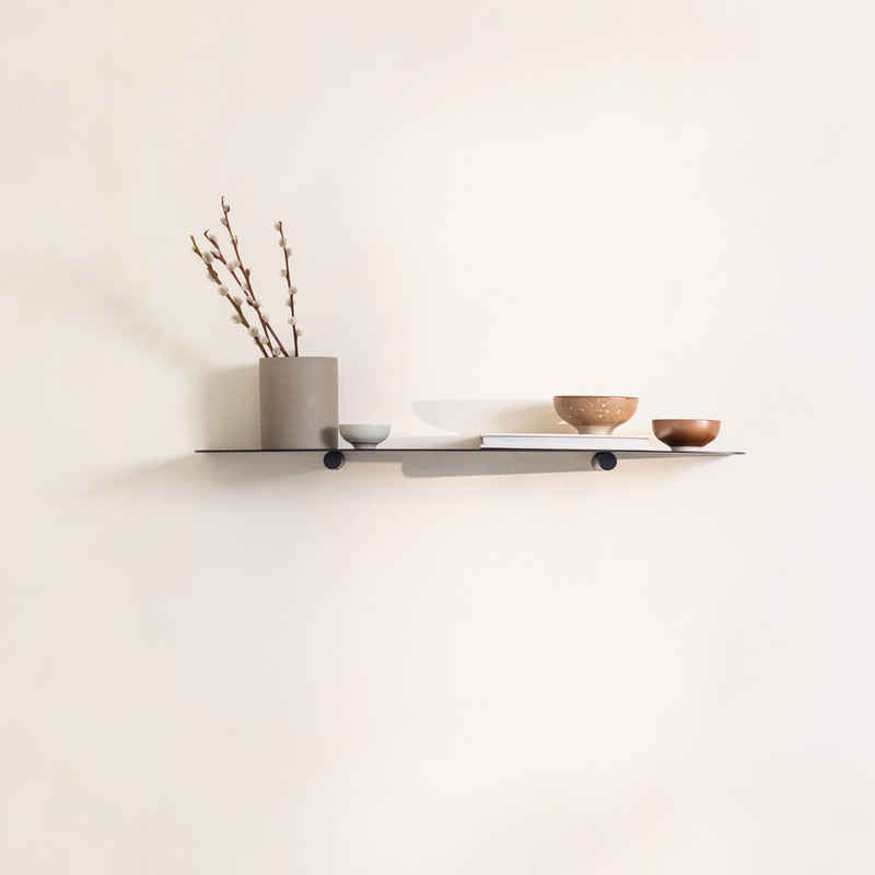Metallbude Wandregal LENN L, schwebendes Design Regal aus Metall, minimalistisch, hochwertig