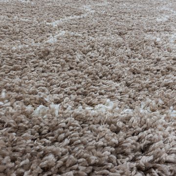 Hochflor-Teppich Skandinavisches Design, Carpettex, Läufer, Höhe: 30 mm, Runder Teppich Wohnzimmer Skandinavisches Design Shaggy flauschig