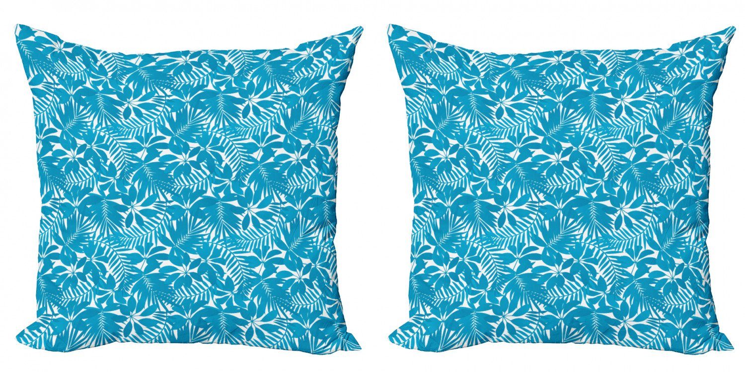 Kissenbezüge Modern Accent Doppelseitiger Digitaldruck, Abakuhaus (2 Stück), Wasser Hawaii-Bäume Laub