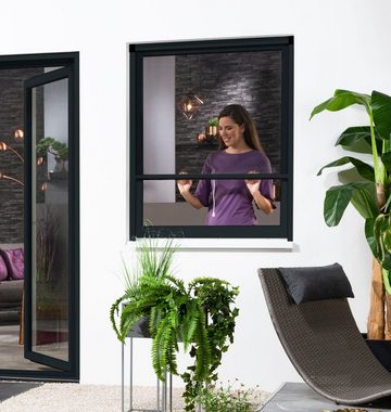 hecht international Insektenschutz-Fensterrahmen SMART, 130x160 cm, kürzbar