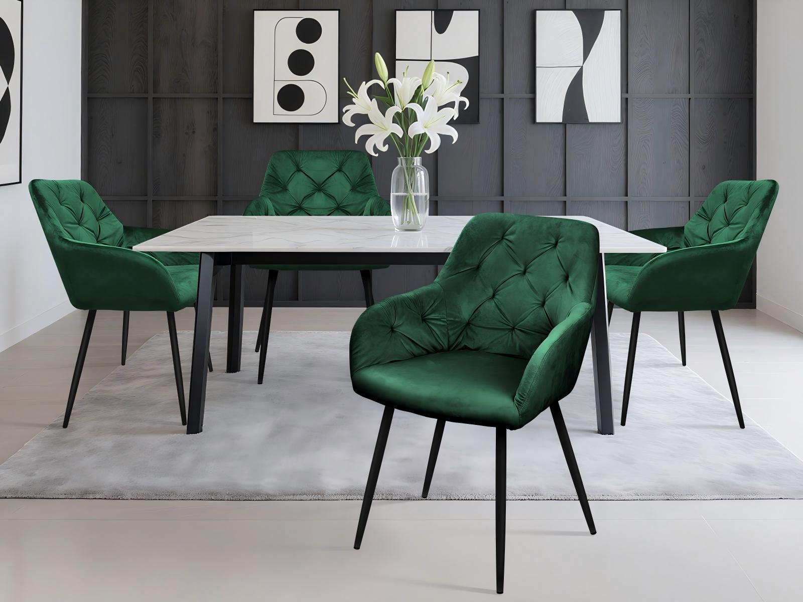 HOMELUX Polsterstuhl Esszimmer Stühle 4er Set, Esszimmerstuhl Küchenstuhl m günstig online kaufen