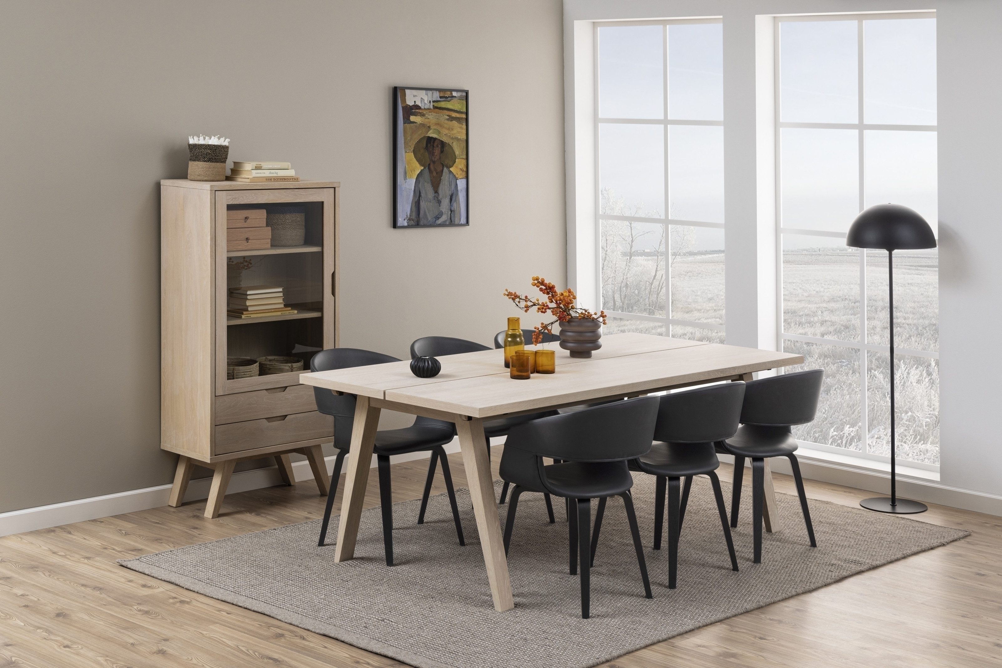 ACTONA GROUP Esstisch in Eiche weiss pigmentiert - 200x74,6x95cm (BxHxT)