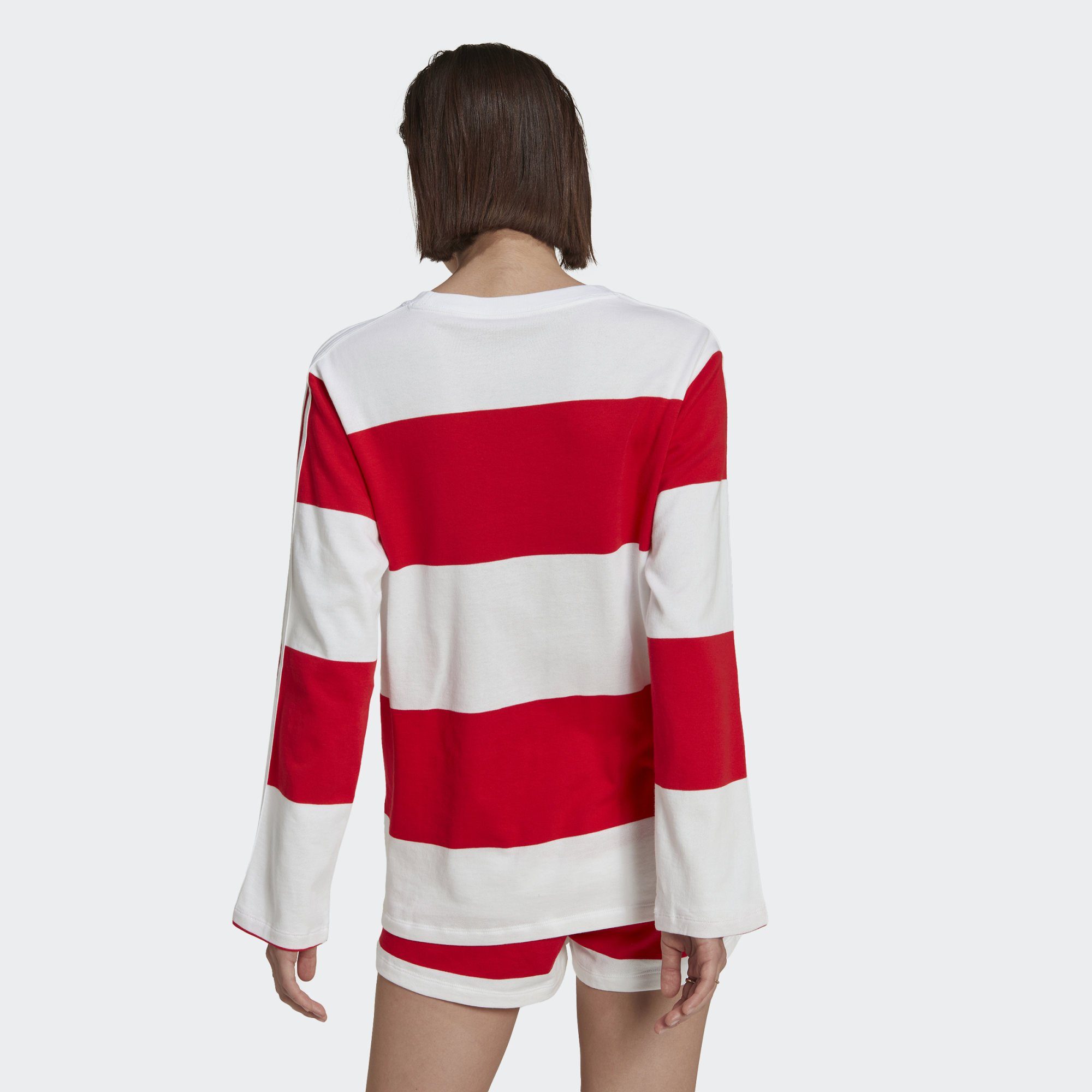 Originals / Vivid Sweatshirt LONGSLEEVE White Red adidas STRIPED