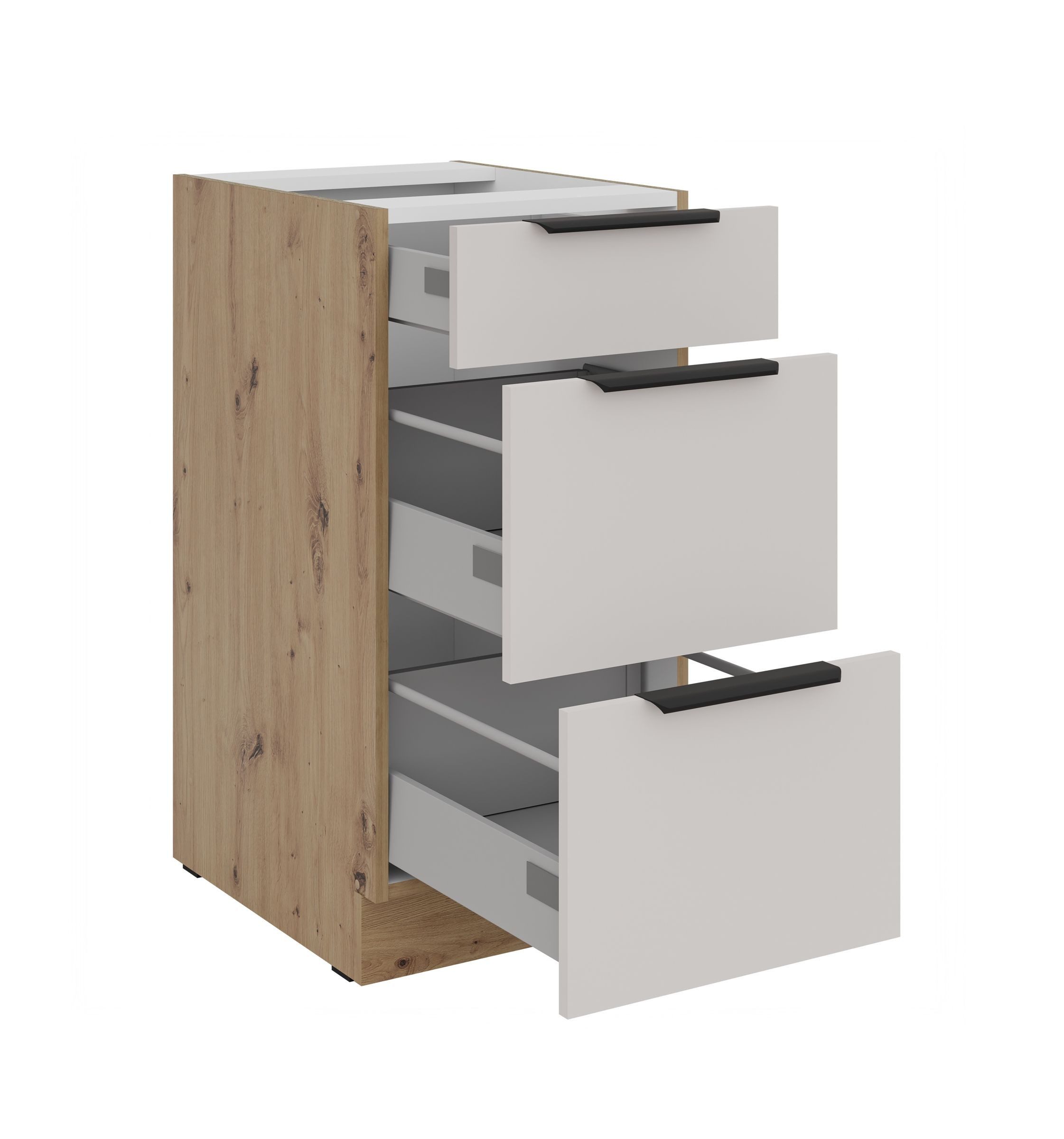 Küchen-Preisbombe Auszugsunterschrank 40 cm Küche SOLANO Kaschmir beige Vol günstig online kaufen