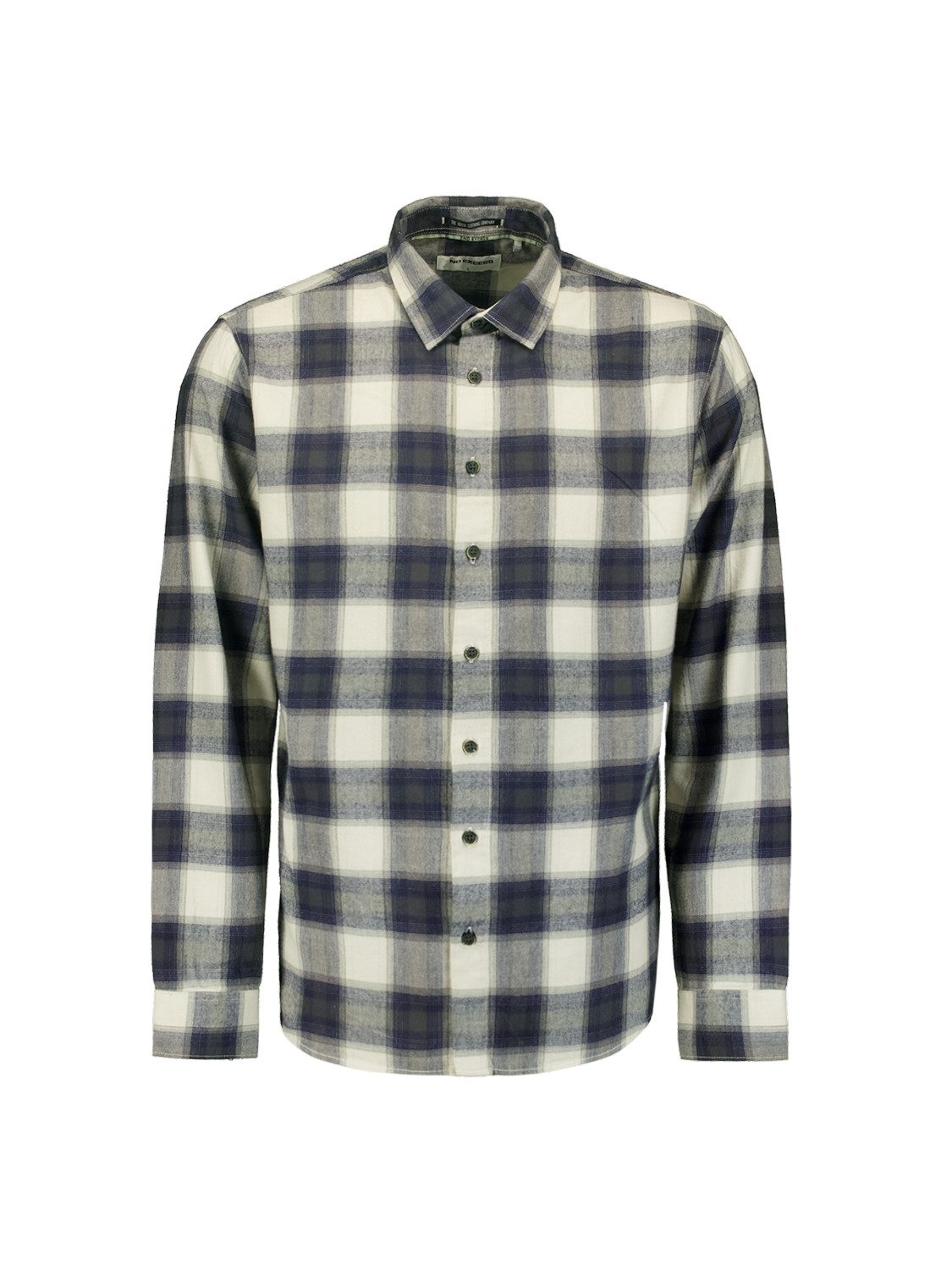 NO EXCESS Rundhalspullover Shirt Check