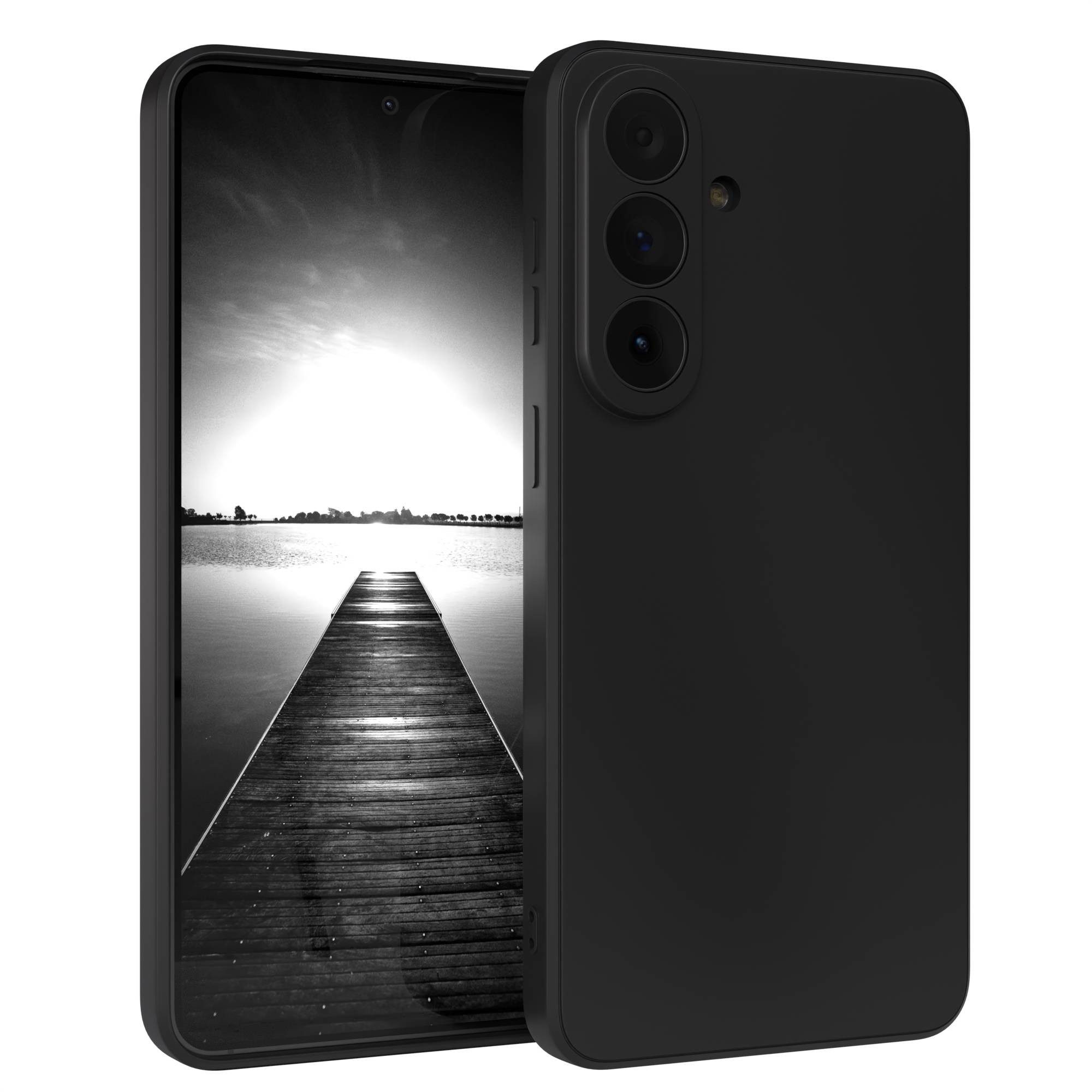 EAZY CASE Handyhülle TPU Hülle für Samsung Galaxy S26 Plus 6,7 Zoll, Silikon Schutzhülle mit Kameraschutz kratzfest Back Cover Etui Schwarz