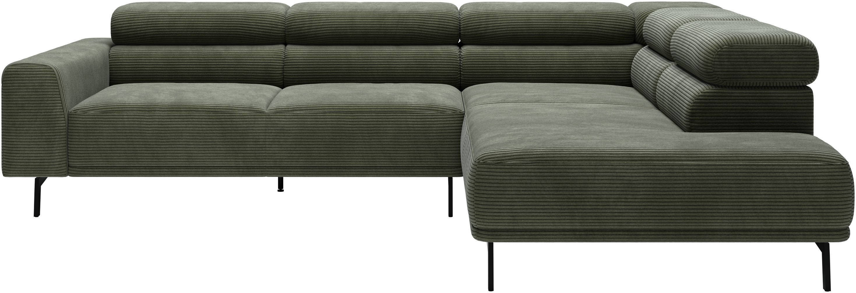 SCHÖNER WOHNEN-Kollektion Ecksofa Tossa, Modernes Design trifft smarte Funktione, Breite 273 cm, 2 Teile, Motorischer Sitzvorzug, Kopfteil-Funktion & Saugroboter-Höhe