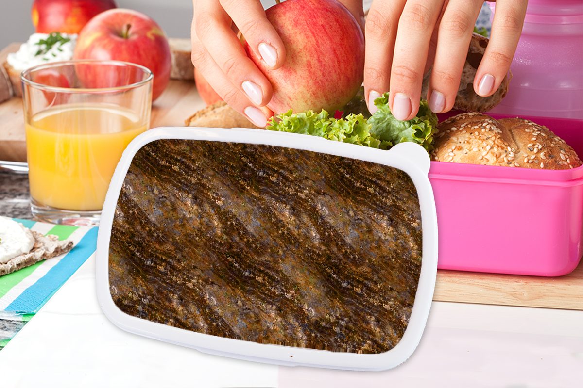 MuchoWow Lunchbox Granit - Luxus für Muster, (2-tlg), Brotbox Kunststoff, Kinder, Erwachsene, Snackbox, Kunststoff - Brotdose rosa Mädchen