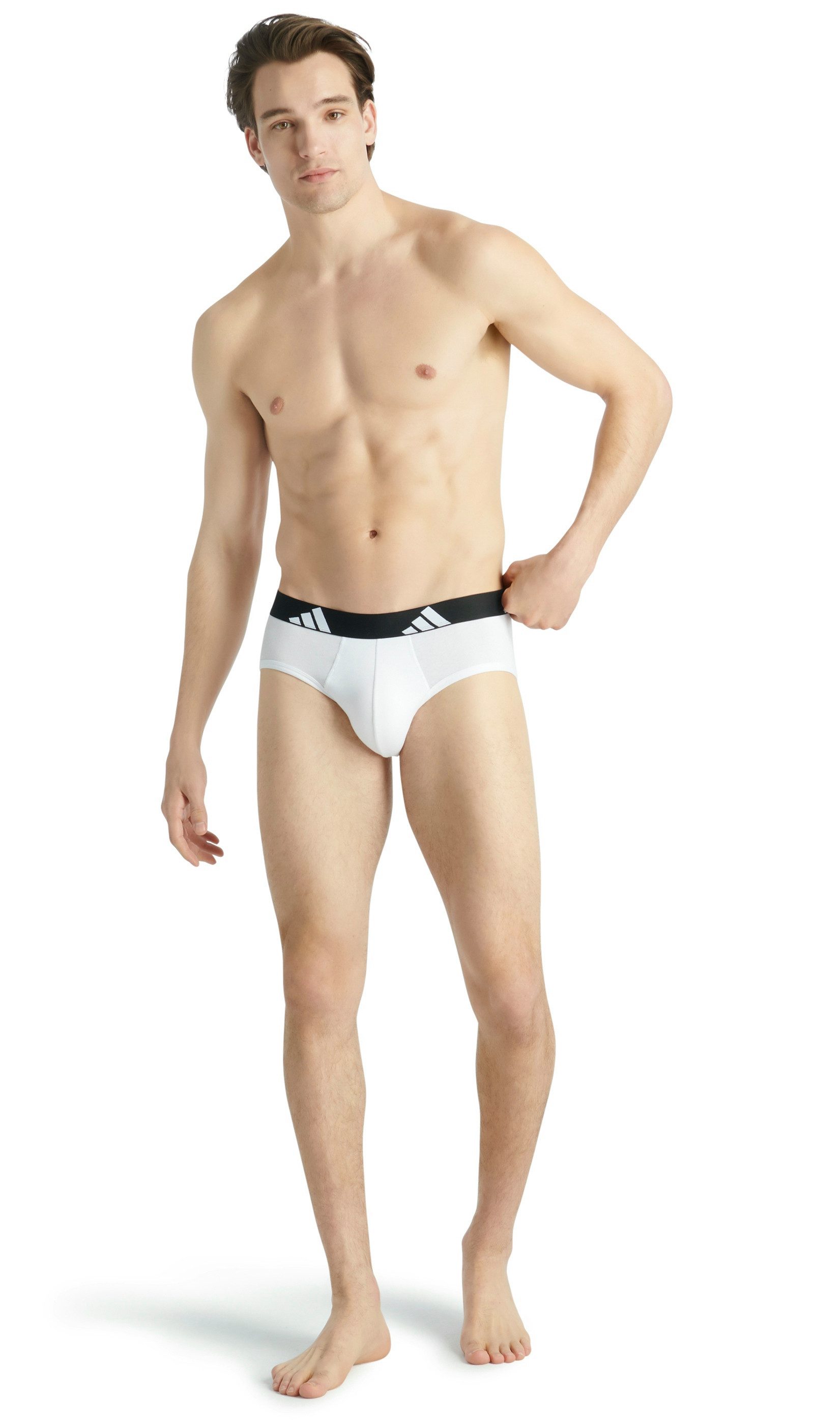 adidas Sportswear Slip Active Flex Cotton (3er Pack) elastisch, Logo-Bund, scheuerfreies Tragegefühl, ohne Eingriff